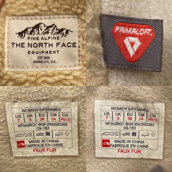 The North Face Brown Leather Waterproof Primaloft Faux Fur Shearling Duck Boot 7 - Picture 10 of 10